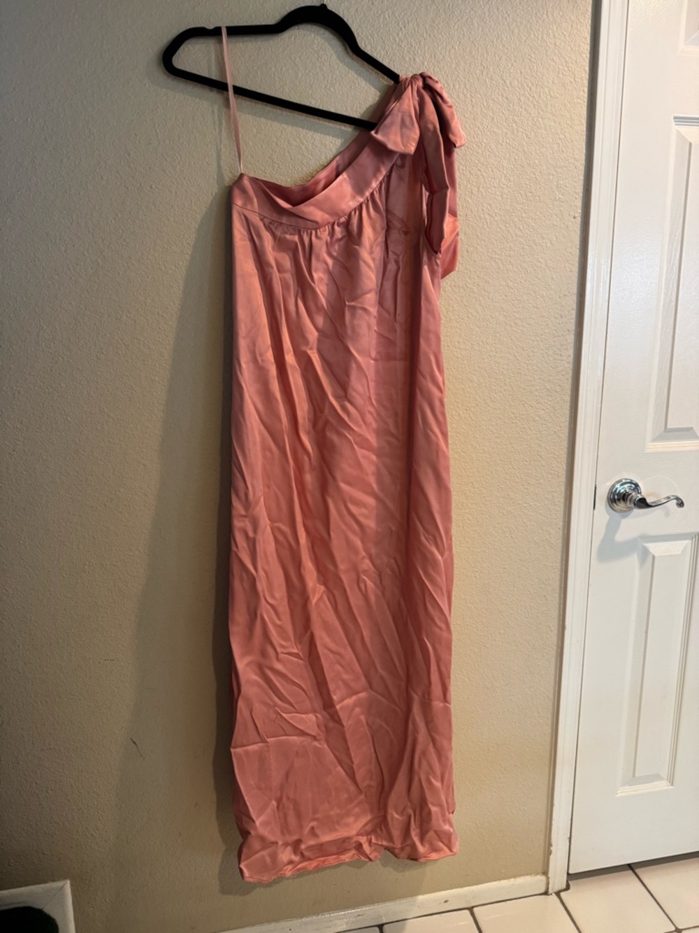Free People Dusty Rose One-Shoulder Maxi Dress